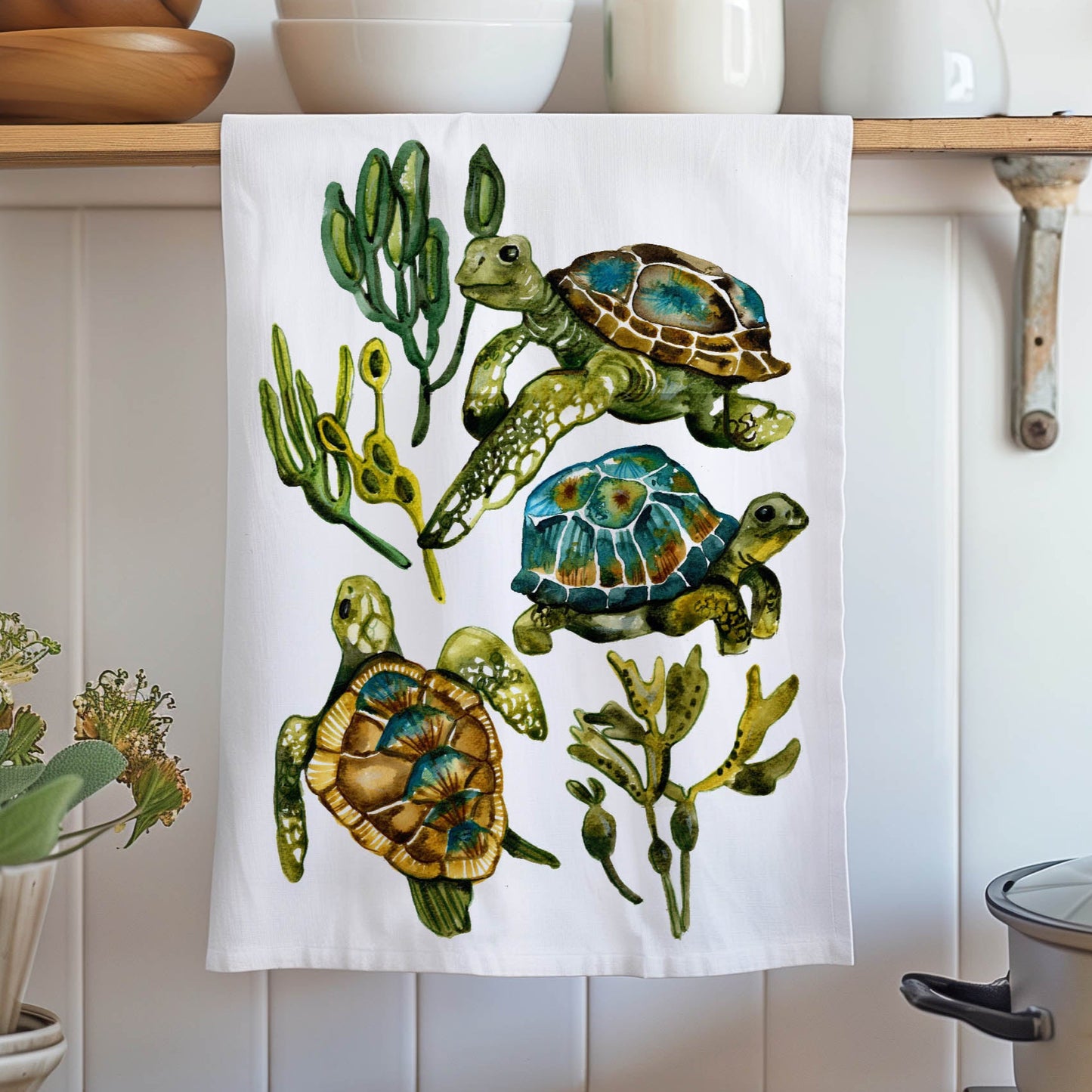 Turtle Time Tea Towel