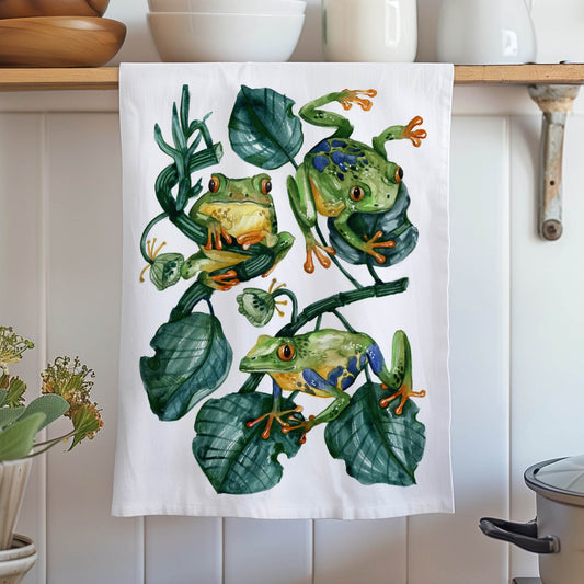 Forest Frog Tea Towel