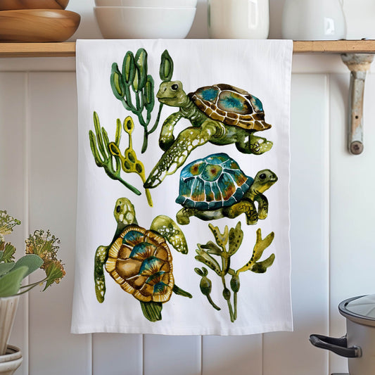 Turtle Time Tea Towel